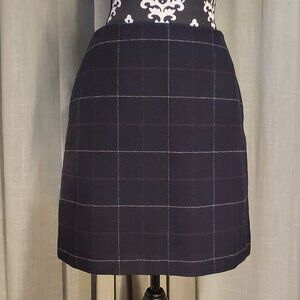 Uniqlo plaid wool pencil skirt size 6